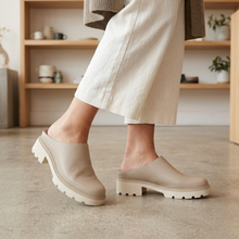 Vionic Fairfax Camel loafer mule on foot